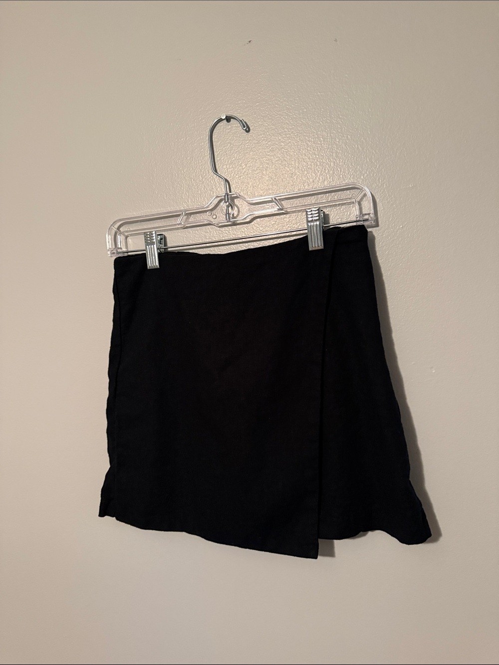 Abercrombie & Fitch Linen Black Mini Skort -